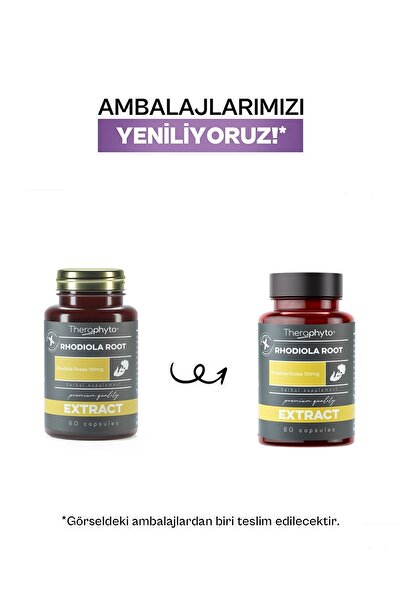 Theraphyto Rhodiola Rosea Ekstraktı (ALTIN KÖK) 60 Kapsül Antrenman Yorgunluk Bitkinlik Stres Rahatlatıcı