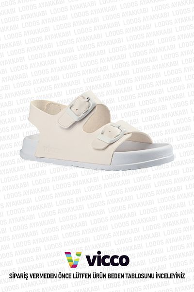 Vicco Miyu Model Basic Unisex Baby and Kids White Sandals