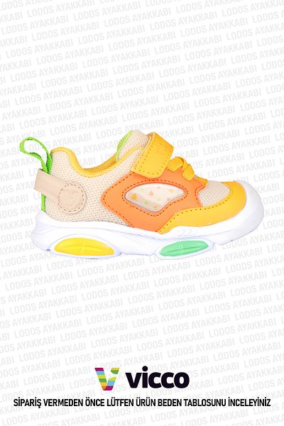 Vicco Beijing Model Baby Girl and Child Light Beige Sports Shoes