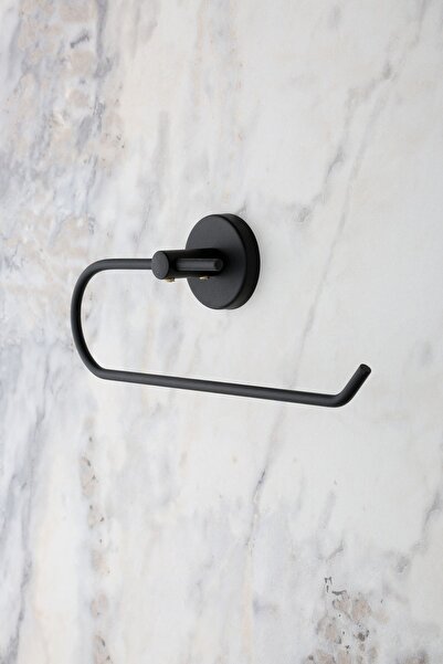 evina Paper Roll Towel Holder, Napkin Holder Bathroom Hanger - Matte Black
