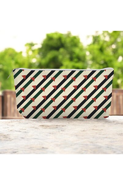 riyaz 21x10x6 سم فلسطين - حامل قلم من القماش، محفظة منفاخ، مقلمة