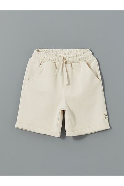 LC Waikiki Light Beige Elastic Waist Boy's Shorts