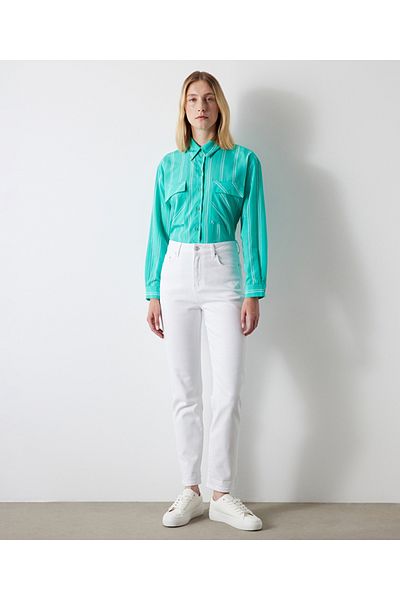 İpekyol Turquoise Woven Shirt