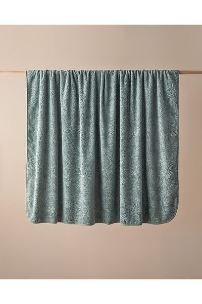 English Home Διπλή κουβέρτα Shabby Rose Emboss - 200x220 cm Seledon