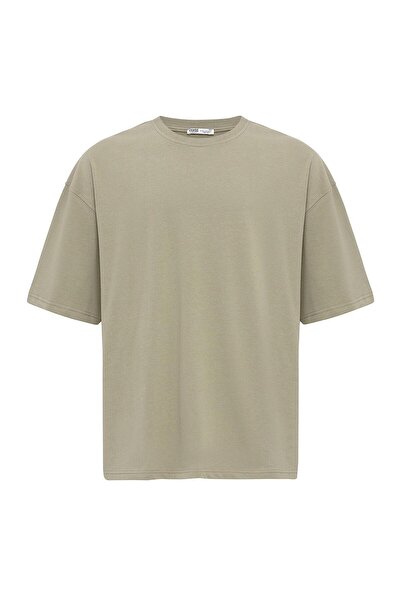 VAMOSCLO Basic Oversize T-Shirt - Χακί
