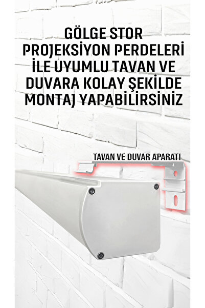 GÖLGE STOR PROJEKSİYON PERDESİ İÇİN DUVAR VE TAVANA UYUMLU ÖZEL AYAK