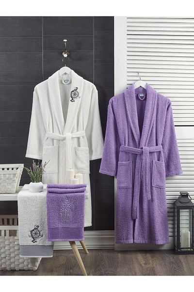Rebeka Unisex Towel Bathrobe Set of 4