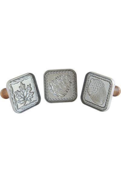 STOREMAX Ntwork Ware Cookie Stamps, 3 Inch Squares, Silver Art 1087243