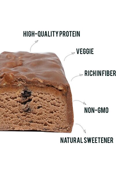 Laperva Hazelnut Protein Bar, Chocolate Caramel, Box Of 18 Bars, Veggie, Keto Friendly