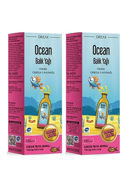 Ocean Balık Yağı Karışık Meyve Aromalı 150 ml 2 ADET