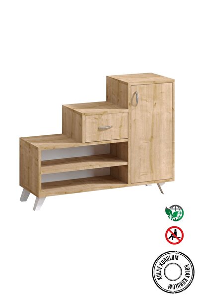DECORMET Retro Ayakkabı Dolabı Safir Meşe