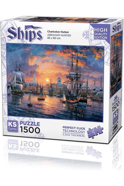 STOREMAX Svticaret Games 1500 Piece Charleston Harbor Puzzle Mhm 1053513