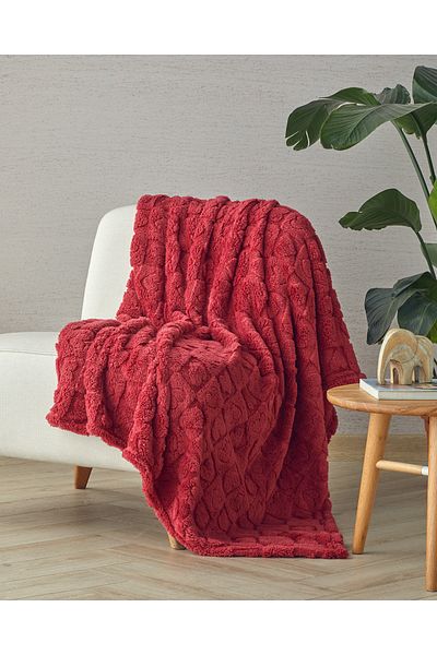English Home Jacquard Wellsoft TV deka - Dusty Rose Fancy Love