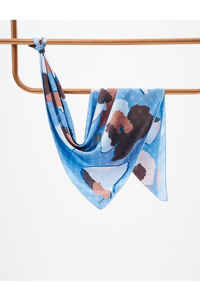 Kayra Κασκόλ με μοτίβο Ice Blue Monogram
