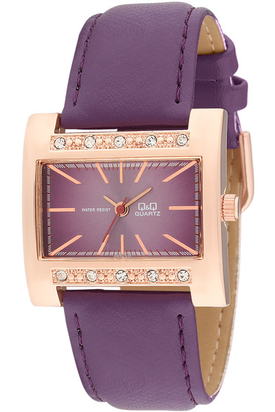 Q&Q Vintage Women's Leather Cord Wristwatch