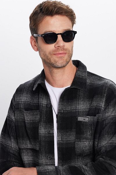 Tudors Men's Relax Fit Relax Fit Lumberjack Double Pocket Checked Slit Winter Shirt