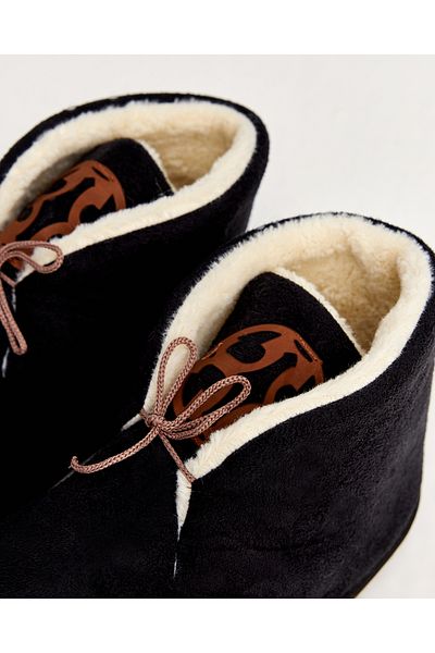 Chirpy Ανδρικές παντόφλες Kuli - Navy Blue με λεπτομέρεια με δαντέλα