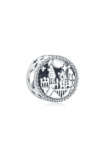 Fubena Hary Potter Hogwartz Büyücülük Okulu 925 Ayar Gümüş Charm