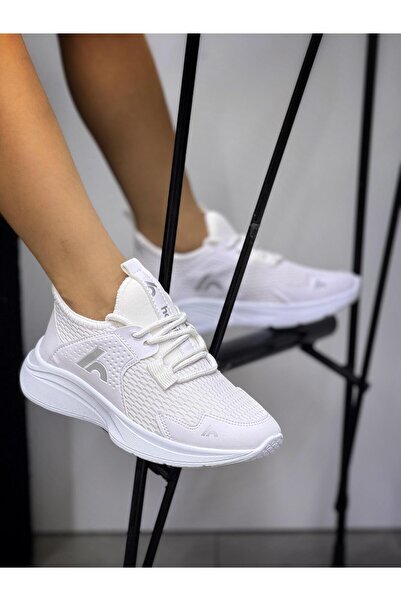 homiro Bağcıklı Unisex Çocuk Spor Ayakkabısı-Beyaz