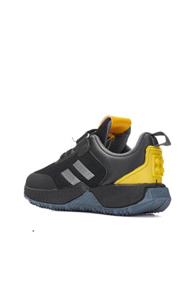 homiro Černo-žluté botičky Filet - s krajkou a páskem