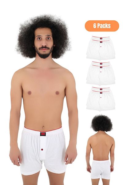 CNT Πακέτο Premium Boxer 6 τεμαχίων με χτενισμένα βαμβακερά κουμπιά