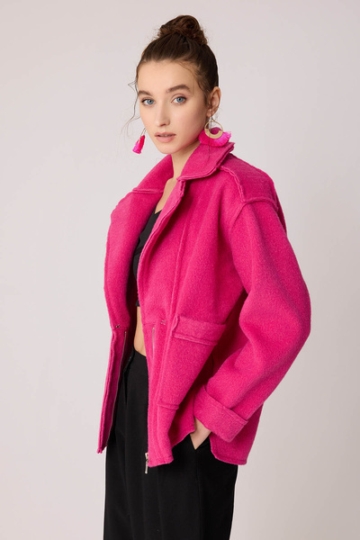 Vitrin Double Pocket Zippered Reverse Stitching Jacket