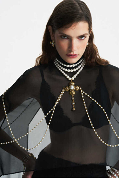 Mon Reve Layla İnci Yonca Charm Vücut Aksesuarı