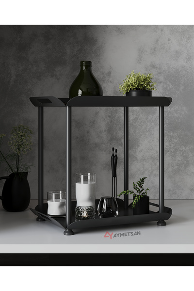 Aymetsan Metal Otomotiv Sanayi رف منظم من طبقتين، حامل قهوة، مطبخ، منظم حمام،...