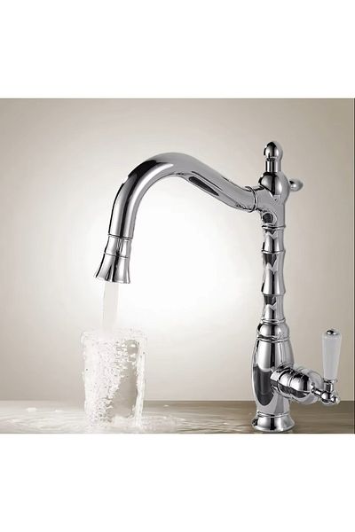 OEM New Model Country Design - Kitchen Sink Faucet with Gold Fountain and Spiral, Imported