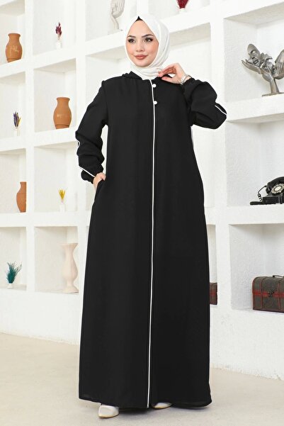 Nevayla Moda İthal Petek Biyeli Ferace - Siyah