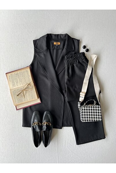 KÜÇÜĞÜM BUTİK Wool Effect Vest-Pants (Vest-Pant)