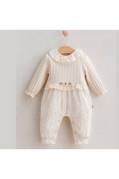 Tongs Baby Ecru Soft Flower Dress 5308