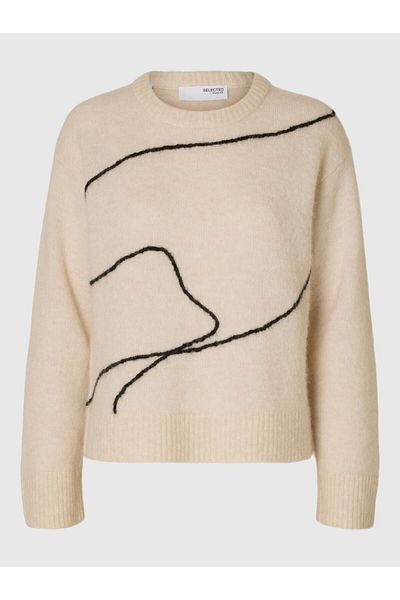 Selected Femme Strickpullover Abstrakter