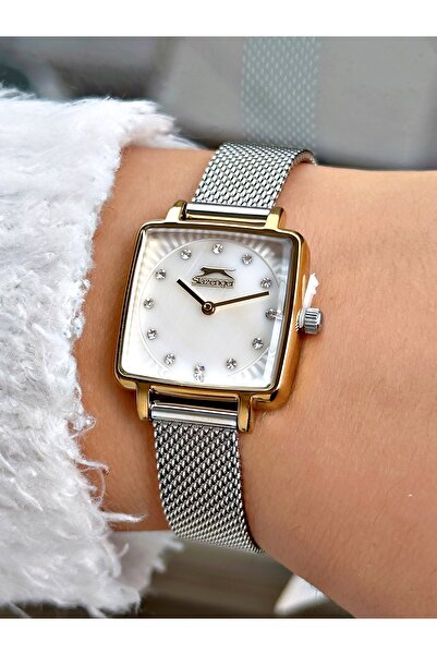 Slazenger Special Design 3 Atm Waterproof Steel Cord Women Wrist Watch 2255