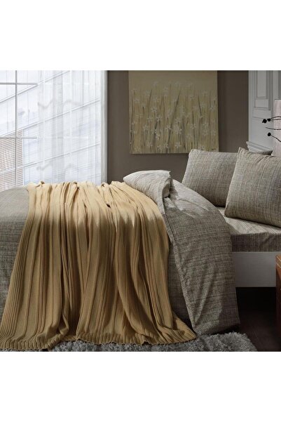 Taç Трикотажний комплект постільної білизни Waffle Mustard для односпального ...