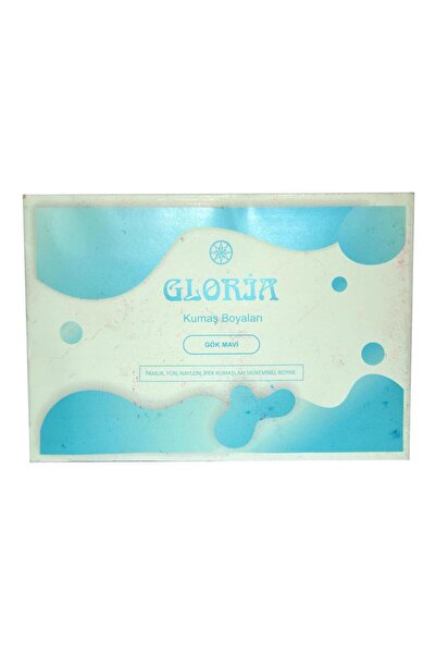 Gloria Gök Mavisi Renk Pamuk Yün Naylon Ipek Kumaş Boyası 10 gr