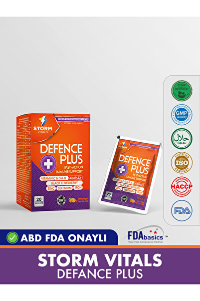 STORM VİTALS Portakal Aromalı C-Q10 Defence Plus 20 Saşe