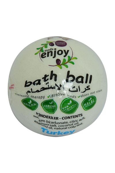 Enjoy Suds Enjoy Handmade White Rose Bath Bomb Bath Ball White 100gr