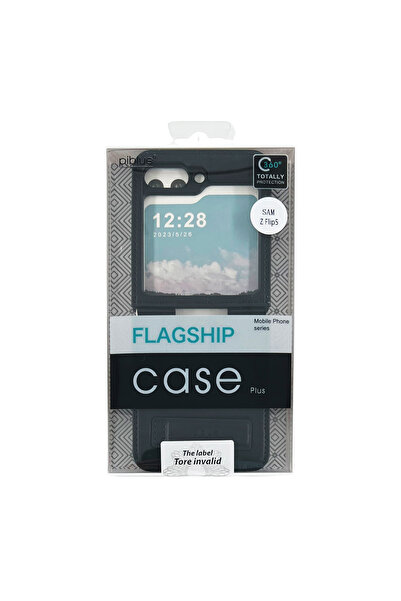 Nettech Samsung Galaxy Z Flip 5 Uyumlu Suni Deri Arka Koruma Kılıf - Siyah