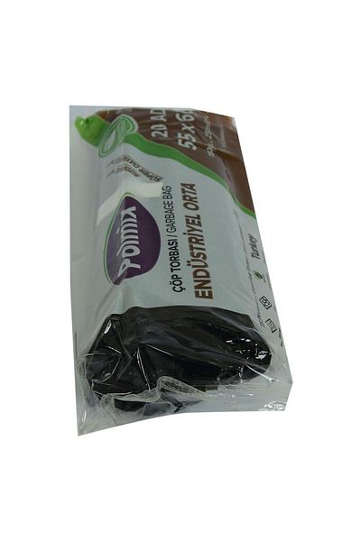 Polmix Medium Size Black Garbage Bag 55x60cm 150gr 25micr 30lt 20pcs