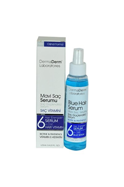 DermaDerm Mavi Saç Serumu Saç Güçlendirici Biotin Keratin 125ML