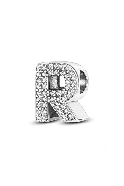 Fubena Taşlı R Harf Gümüş Charm