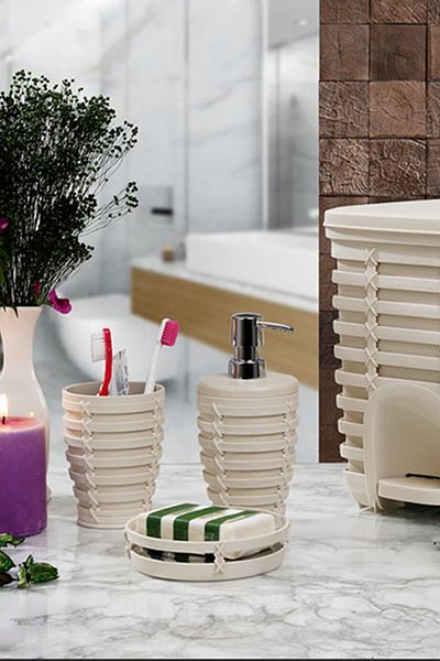 Prima Nova Beige Colored Palm Liquid Soap Dispenser