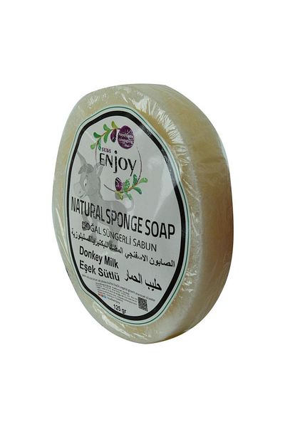 Enjoy Suds Enjoy Sponge Donkey Milk Soap Natural Pure Without Additives 125gr