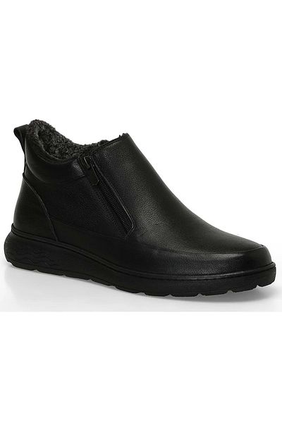 Polaris 107533   Model Orthopedic Sole Genuine Leather Men's Boots - 5 Point Black