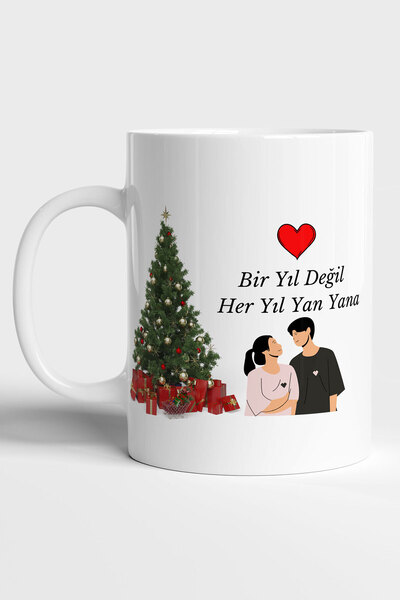 GRN TASARIM Sevgililer Günü Temalı Baskılı Hediyelik Kupa Bardak