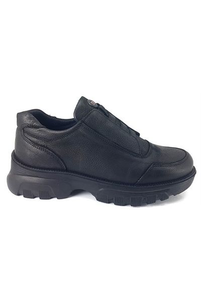 Mammamia 3115 Genuine Leather Casual Women's Shoes-black Nubuck