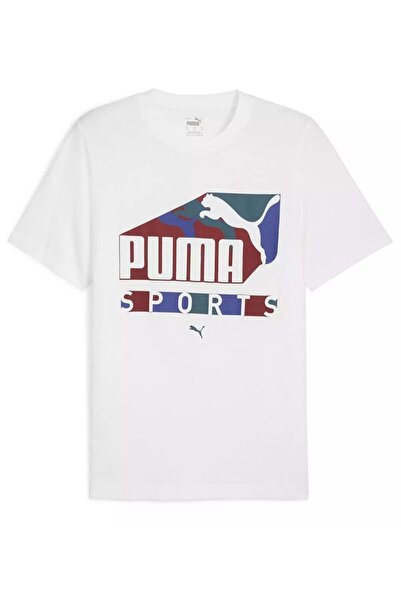 Puma Ανδρικό μπλουζάκι με λευκό μαύρο μανίκι