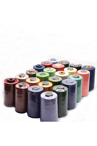 Kuffon 120 No 5000 m Mixed Color Thread 24 Pieces