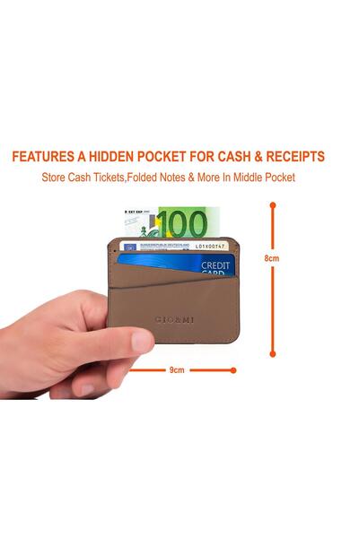 gio&mi Борис Коричневий Картковий гаманець з натуральної шкіри